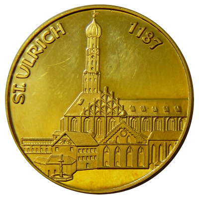 Augsburg St Ulrich 9999er Goldmedaille Serie Herkulesbrunnen Motivseite
