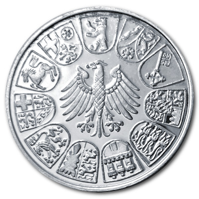 Silbermedaille Augsburg mit ca 7g 999er Feinsilber Rückseite