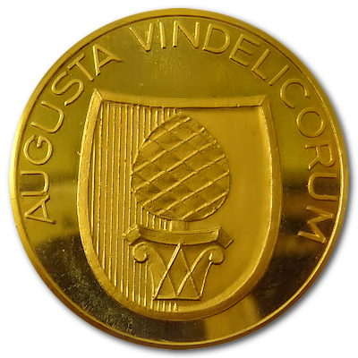 Stadt Augsburg Augusta Vindelicorum Goldmedaille Rückseite