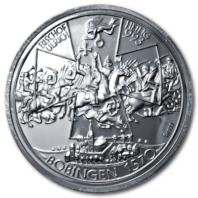 1000 Jahre Bobingen 26g Silbermedaille von 1993 Rückseite