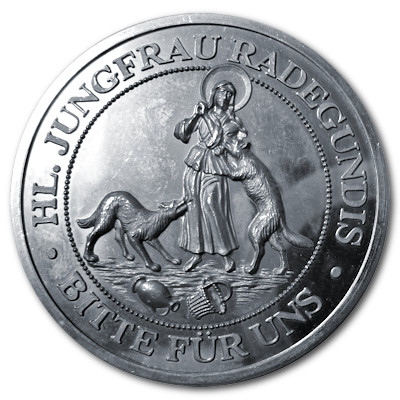 Pfarrkirche St Radegund Waldberg Silbermedaille aus ca 24g 999er Feinsilber Rückseite Pfarrkirche St Radegund Waldberg Silbermedaille aus ca 24g 999er Feinsilber Rückseite