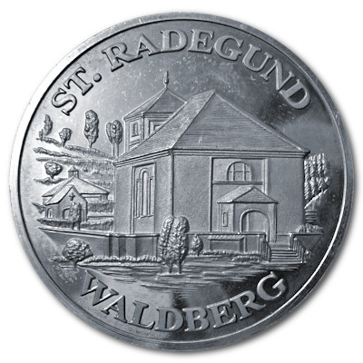 Pfarrkirche St Radegund Waldberg Silbermedaille aus ca 24g 999er Feinsilber Motivseite Pfarrkirche St Radegund Waldberg Silbermedaille aus ca 24g 999er Feinsilber Motivseite