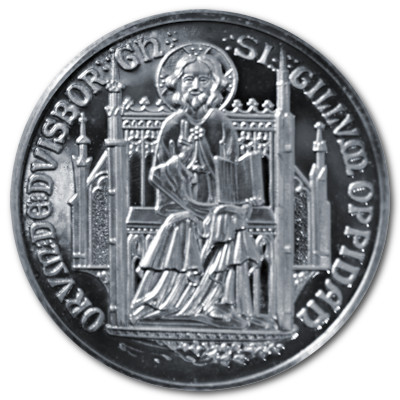 1100 Jahre Duisburg knapp 20g 999 Feinsilbermedaille Rückseite