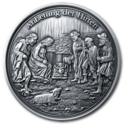 Stadtpfarrkirche Monheim von 1989 aus knapp 17g 999er Feinsilber in AntikFinish Rückseite Stadtpfarrkirche Monheim von 1989 aus knapp 17g 999er Feinsilber in AntikFinish Rückseite