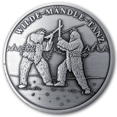 Oberstdorf 500 Jahre Markrecht Wilde Mändle Tanz Silber Medaille 1995