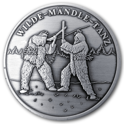 Oberstdorf 500 Jahre Markrecht Wilde Mändle Tanz Silber Medaille 1995 Oberstdorf 500 Jahre Markrecht Wilde Mändle Tanz Silber Medaille 1995