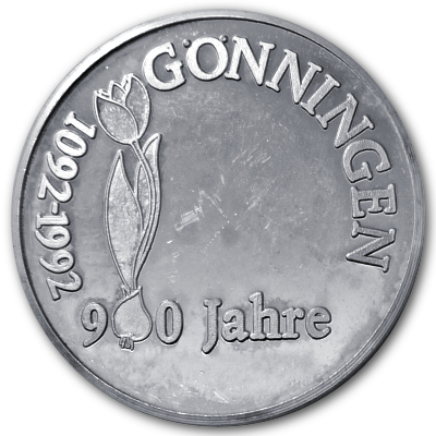 900Jahre Gönningen ca 24g 999er Silbermedaille Rückseite 900Jahre Gönningen ca 24g 999er Silbermedaille Rückseite