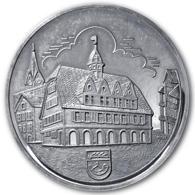 900Jahre Gönningen ca 24g 999er Silbermedaille Motivseite 900Jahre Gönningen ca 24g 999er Silbermedaille Motivseite