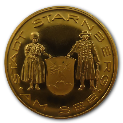 Stadt Starnberg am See Goldmedaille Rückseite Stadt Starnberg am See Goldmedaille Rückseite