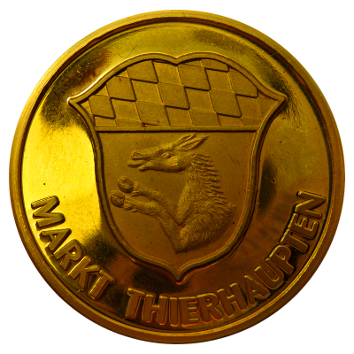 Kloster Thierhaupten Markt Thierhaupten Goldmedaille von 1991 Rückseite Kloster Thierhaupten Markt Thierhaupten Goldmedaille von 1991 Rückseite