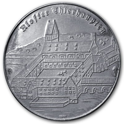 Kloster Thierhaupten Silbermedaille aus 1000er Feinsilber mit ca 11g Motivseite Kloster Thierhaupten Silbermedaille aus 1000er Feinsilber mit ca 11g Motivseite