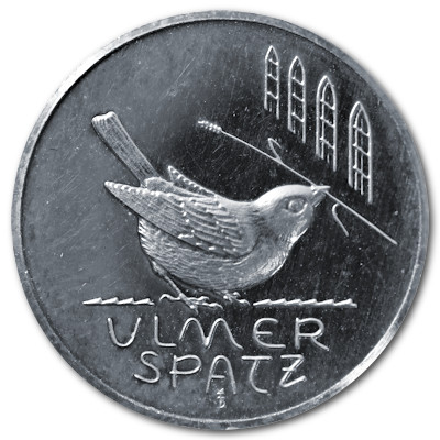 600 Jahre Ulmer Münster knapp 5g 999er Feinsilbermedaille Motivseite 600 Jahre Ulmer Münster knapp 5g 999er Feinsilbermedaille Motivseite