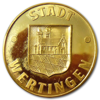 Stadt Wertingen Goldmedaille Rückseite Stadt Wertingen Goldmedaille Rückseite