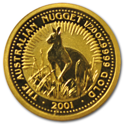 Australien Gold Känguru 2001 1/20 Oz Gold