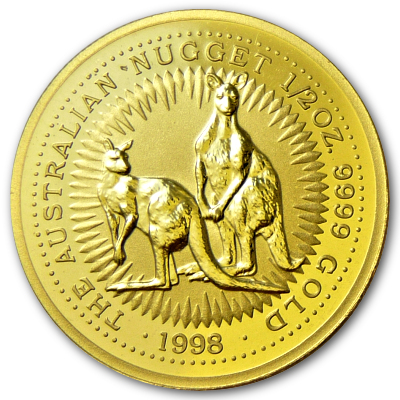 Australien Gold Känguru 1998 1/2 Oz Gold