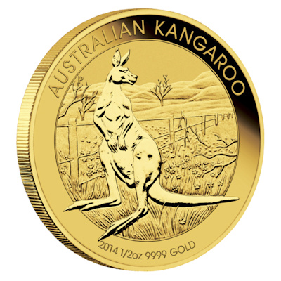 Australien Gold Känguru 2014 1/2 Oz Gold