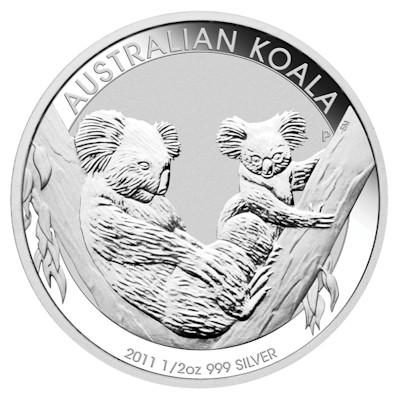 Australien 1/2 Oz Koala 2011 1/2 Oz Silber Vorderseite