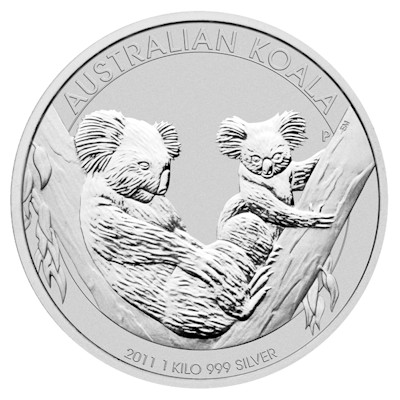 Australien 1 KG Koala 2011 32.15 Oz Silber Vorderseite