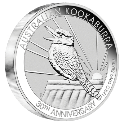 Australien 1 KG Silber Kookaburra 2020 32.15 Oz Silber Vorderseite