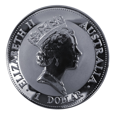 Australien 1 Oz Silber Kookaburra 1992 1 Oz Silber Rückseite