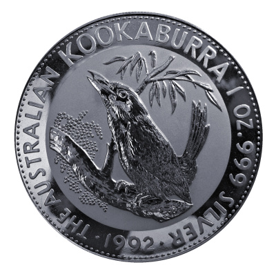 Australien 1 Oz Silber Kookaburra 1992 1 Oz Silber Vorderseite