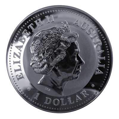 Australien 1 Oz Silber Kookaburra 2000 1 Oz Silber Rückseite