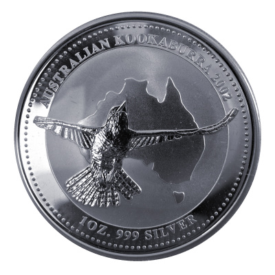 Australien 1 Oz Silber Kookaburra 2002 1 Oz Silber Vorderseite