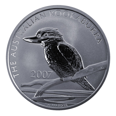Australien 1 Oz Silber Kookaburra 2007 1 Oz Silber Vorderseite