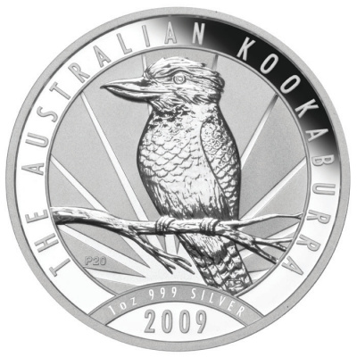 Australien 1 Oz Silber Kookaburra 2009 1 Oz Silber Vorderseite