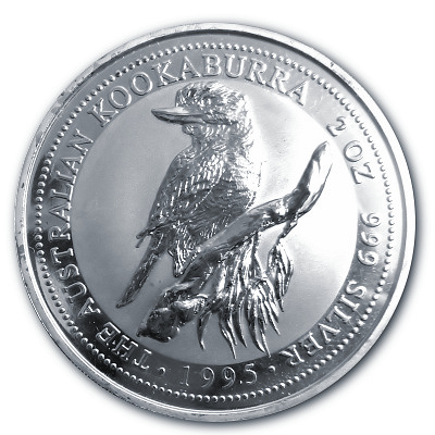 Australien 2 Oz Silber Kookaburra 1995 2 Oz Silber Vorderseite