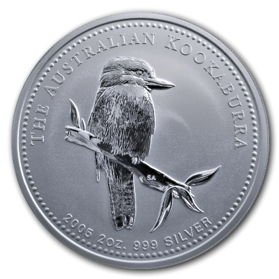 Australien 2 Oz Silber Kookaburra 2005 2 Oz Silber Vorderseite