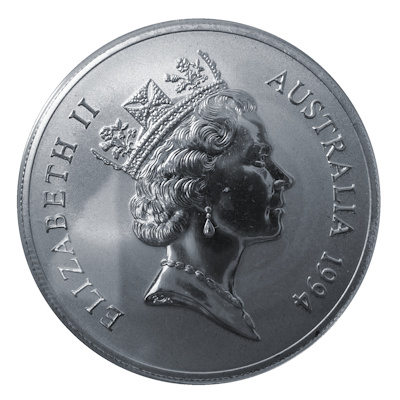Australien 1 Oz Silber Känguru (RAM) 1994 1 Oz Silber Rückseite