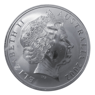Australien 1 Oz Silber Känguru (RAM) 2002 1 Oz Silber Rückseite