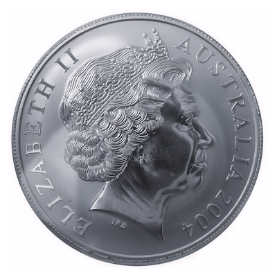 Australien 1 Oz Silber Känguru (RAM) 2004 1 Oz Silber Rückseite