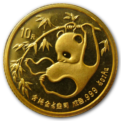 China 1/10 Oz Goldpanda 1985 1/10 Oz Gold Vorderseite