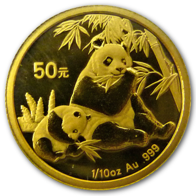 China 1/10 Oz Goldpanda 2007 1/10 Oz Gold Vorderseite