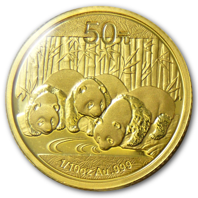 China 1/10 Oz Goldpanda 2013 1/10 Oz Gold Vorderseite