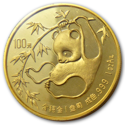 China 1 Oz Goldpanda 1985 1 Oz Gold Vorderseite