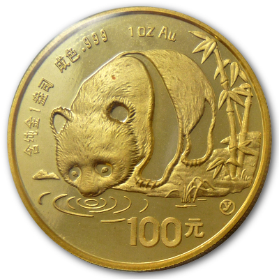 China 1 Oz Goldpanda 1987 1 Oz Gold Vorderseite