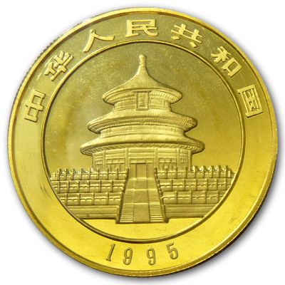 China 1 Oz Goldpanda 1995 1 Oz Gold Rückseite