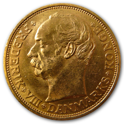 Dänemark Kroner (Kronen) Gold 1909 8,06g Gold