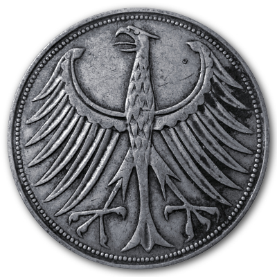 Deutschland 5 DM 1951 7,00g Silber D Rückseite