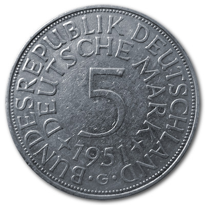 Deutschland 5 DM 1951 7,00g Silber G Vorderseite