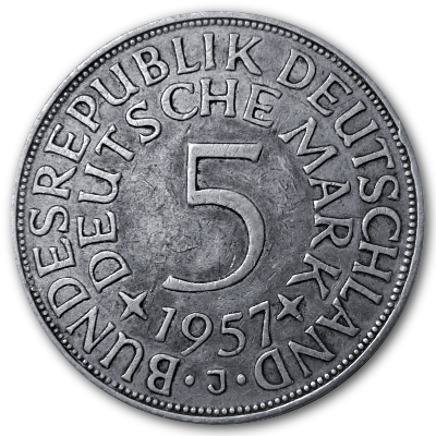 Deutschland 5 DM 1957 7,00g Silber J Vorderseite