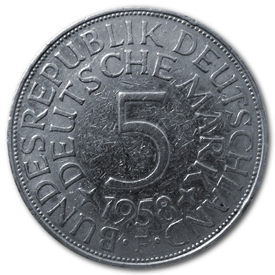 Deutschland 5 DM 1958 7,00g Silber F Vorderseite