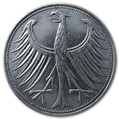 Deutschland 5 DM 1959 7,00g Silber D Rückseite