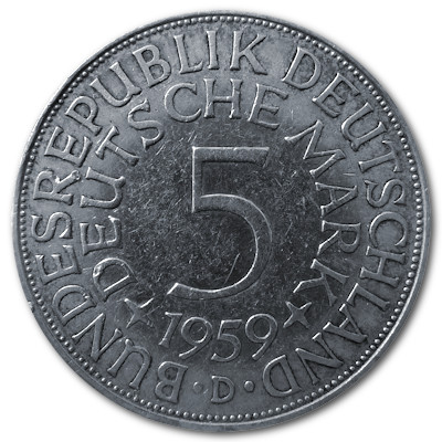 Deutschland 5 DM 1959 7,00g Silber D Vorderseite