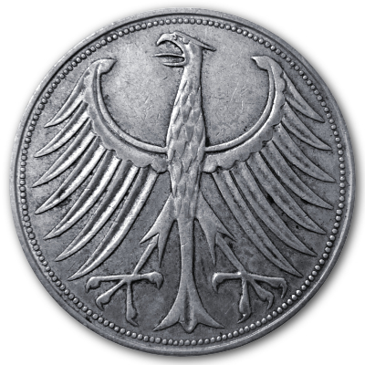 Deutschland 5 DM 1961 7,00g Silber D Rückseite