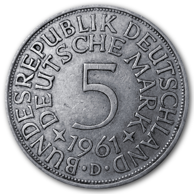 Deutschland 5 DM 1961 7,00g Silber D Vorderseite
