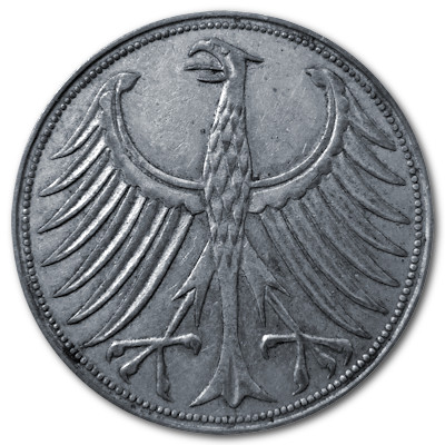 Deutschland 5 DM 1963 7,00g Silber G Rückseite